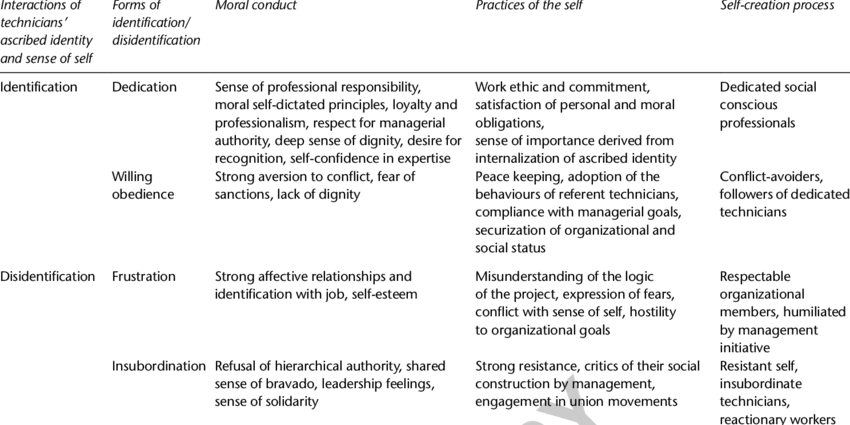 Technique &#8220;Disidentification&#8221;