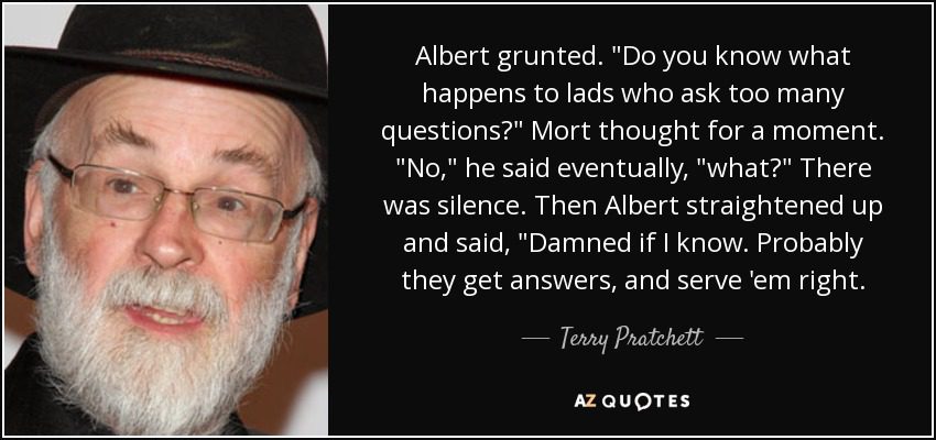 Terry Pratchett Knowing All the Answers