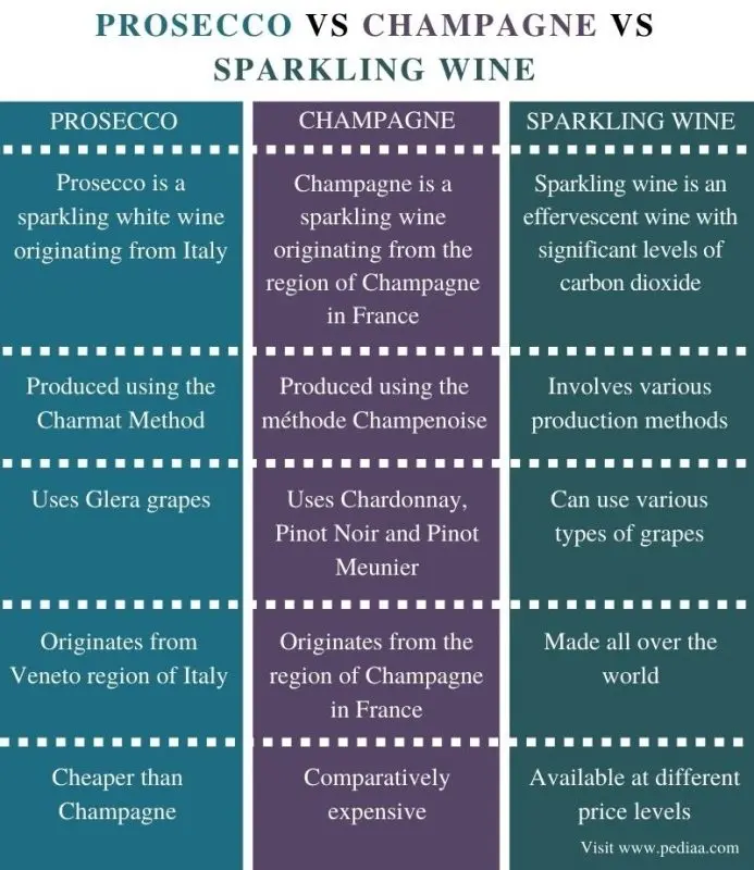 The difference between sparkling wine and champagne + types and how to choose