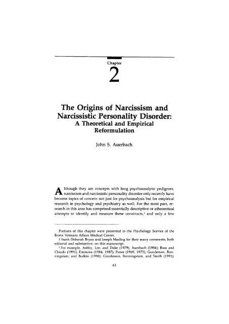 The Economic Roots of Narcissism