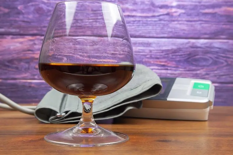 The effect of cognac on blood pressure