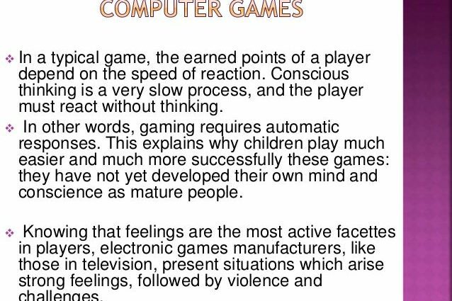 &#8220;The influence of computer games on the psyche of adolescents is exaggerated&#8221;