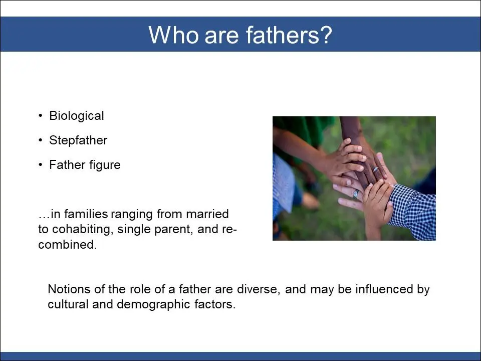 The role of the father is to guide the child into the world
