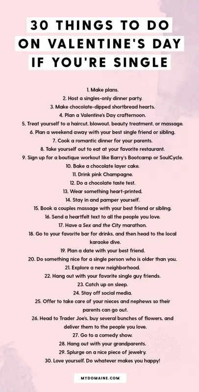 Things to do on Valentine&#8217;s Day if you&#8217;re alone