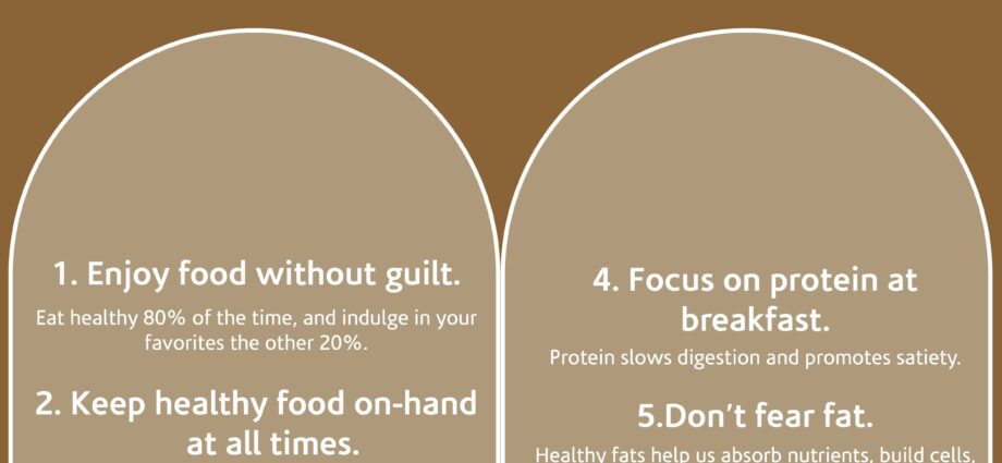 Three commandments of healthy eating