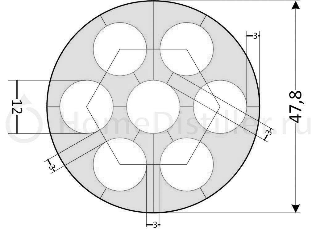 Vertical shell-and-tube dephlegmator or refrigerator