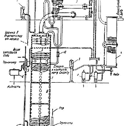 Vertical shell-and-tube dephlegmator or refrigerator