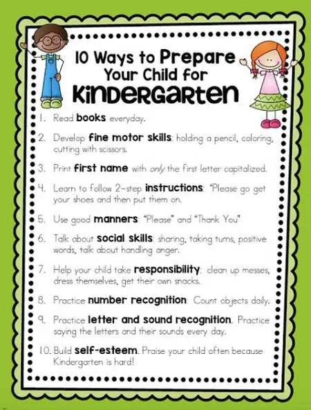 What do we learn in kindergarten