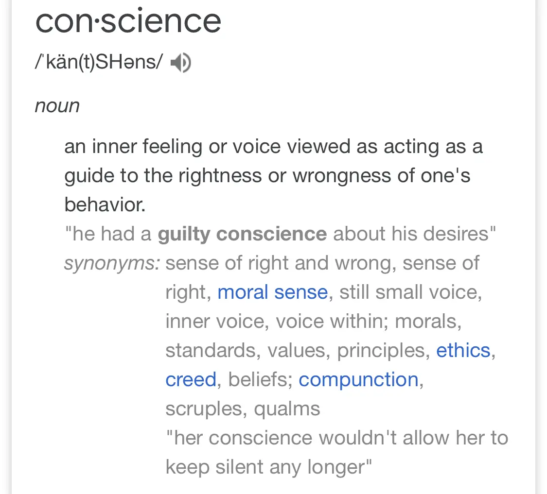 What is conscience?