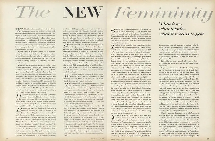 What is the new femininity about?