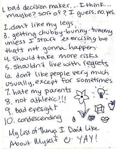 What we don&#8217;t like about ourselves