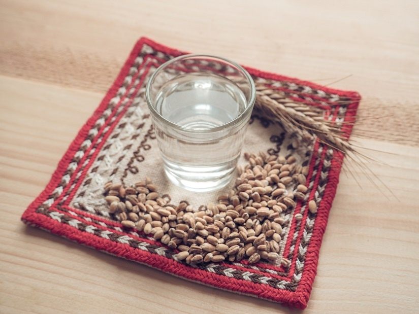 Wheat mash without yeast