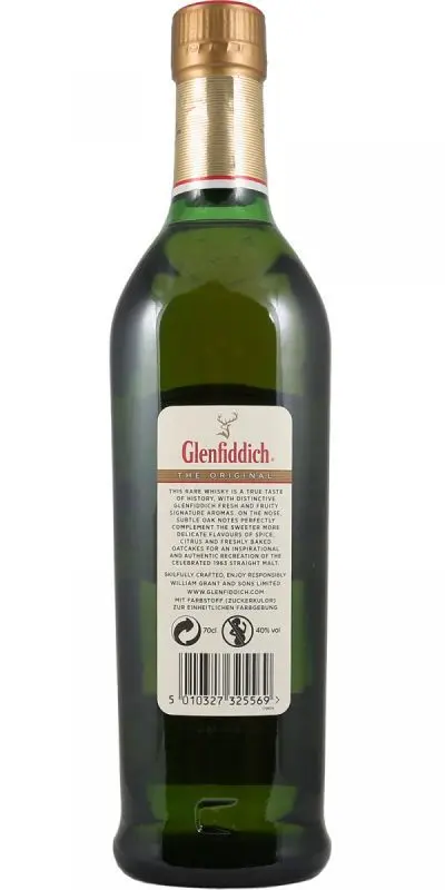 Whiskey Glenfiddich: history, review of taste and types