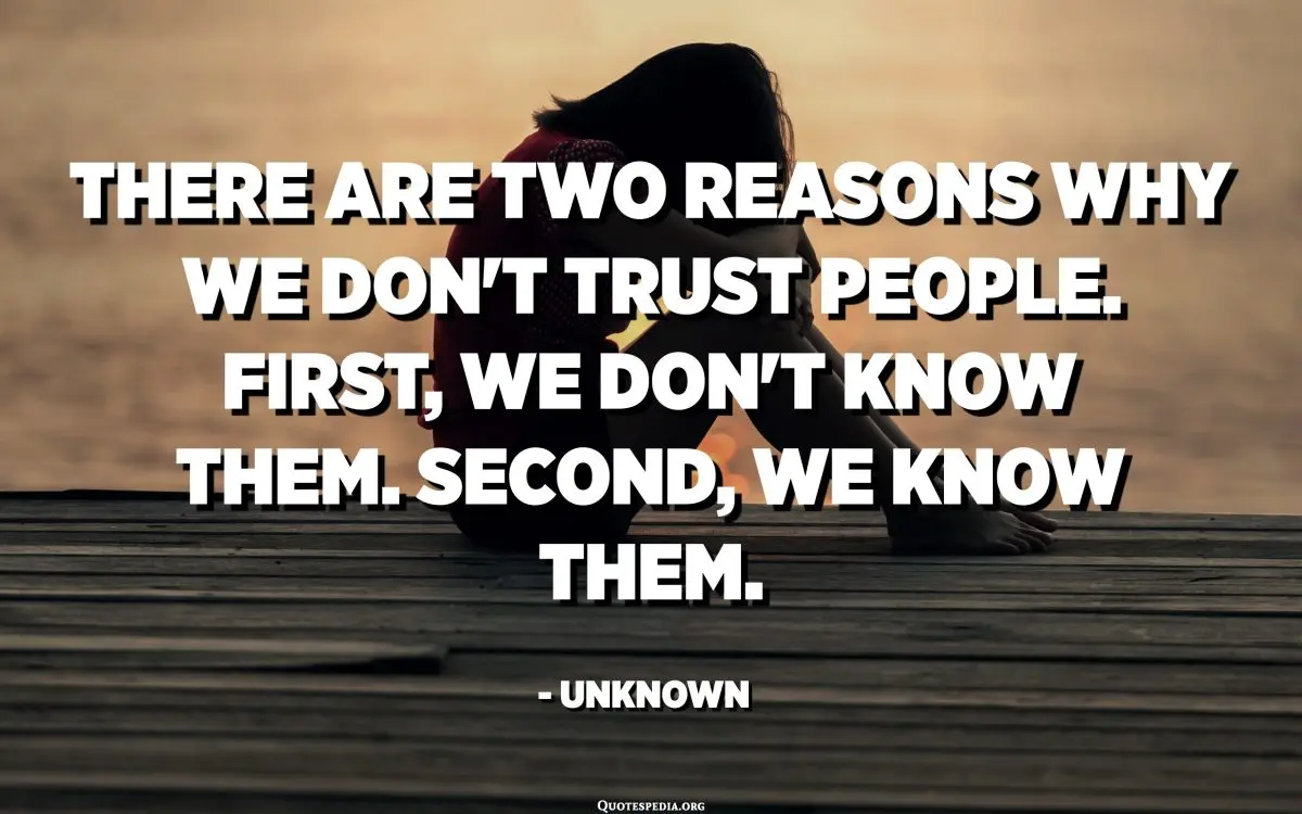 Why we don&#8217;t trust people