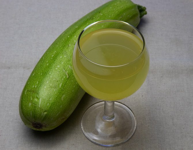 Wine drink from zucchini