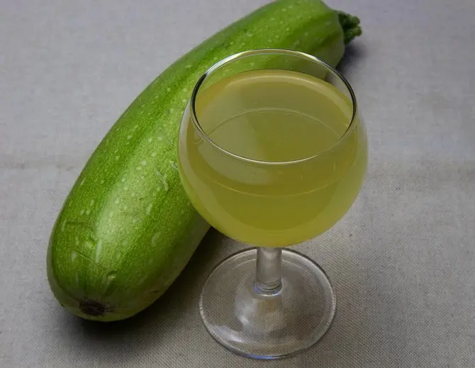 Wine drink from zucchini