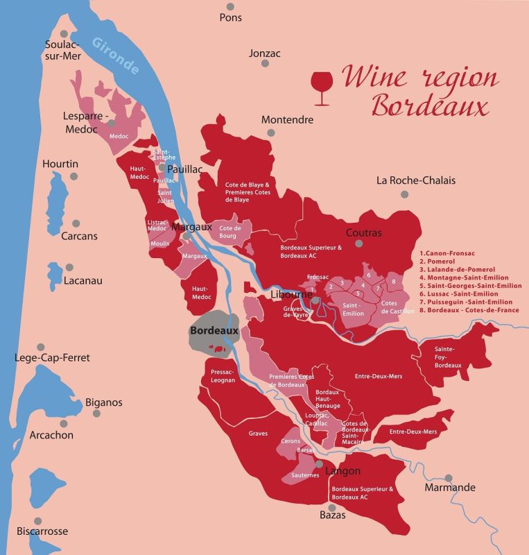 Wines of Bordeaux (Bordeaux) &#8211; drinks from the most famous wine region of France