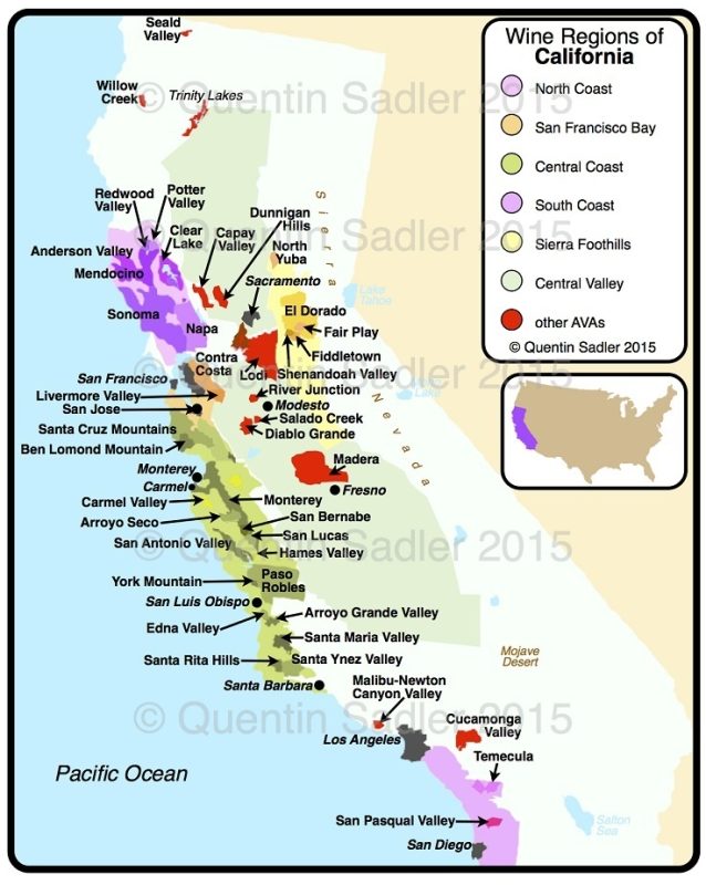 Wines of California (California wines) &#8211; the &#8220;wine&#8221; state of the USA