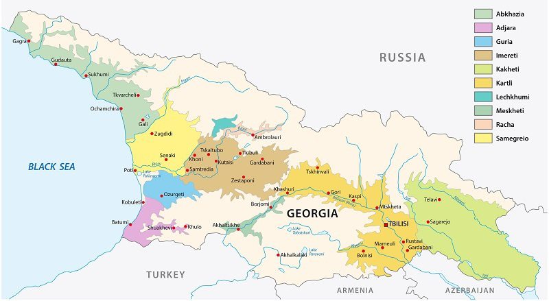 Wines of Georgia: names, features, history of winemaking in the region