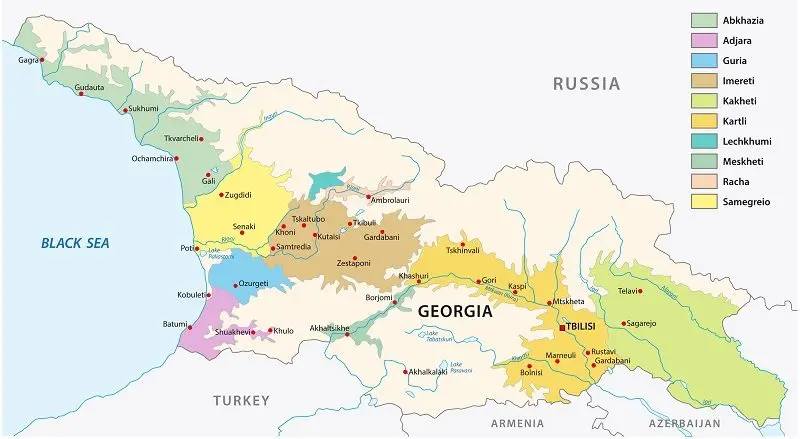 Wines of Georgia: names, features, history of winemaking in the region