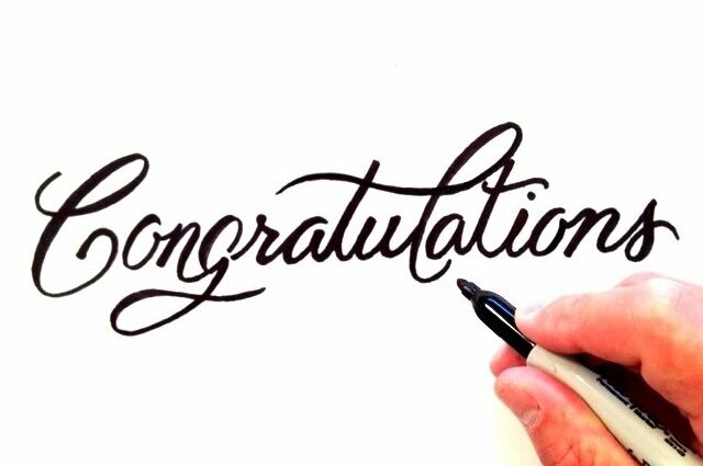 Write congratulations