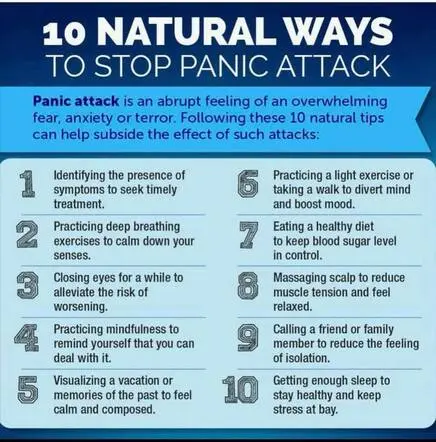 10 ways to get rid of panic attacks and fear