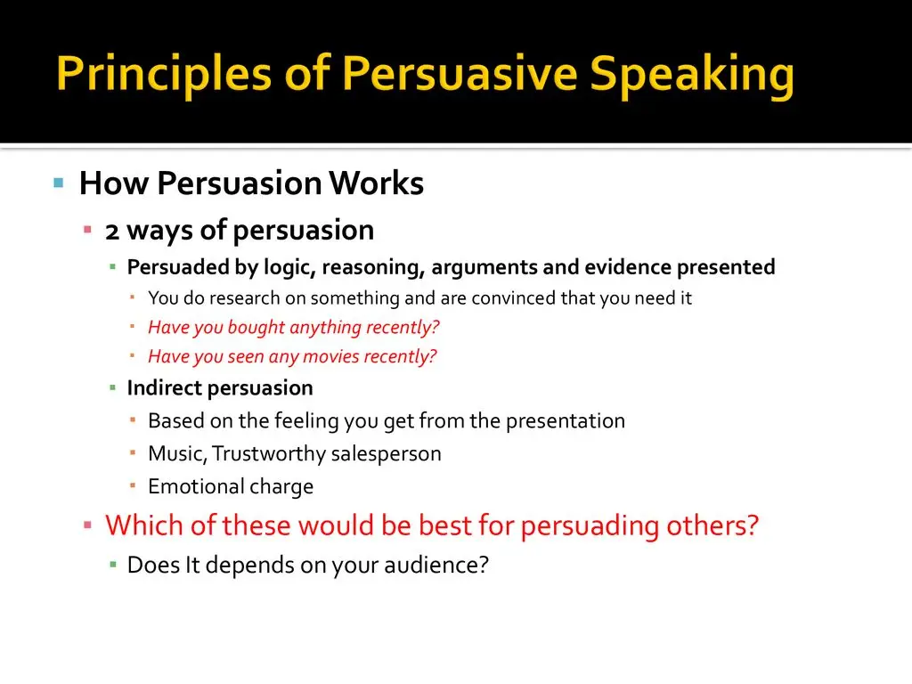 6 principles of persuasive speech: how to learn to be a speaker?