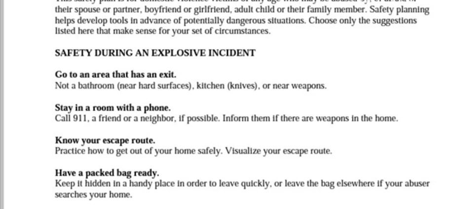 Escape plan: how to get out of a situation of domestic violence