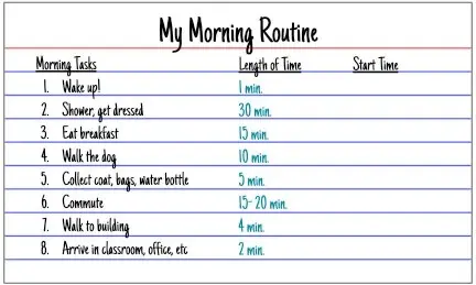 How to Create a Realistic Morning Schedule