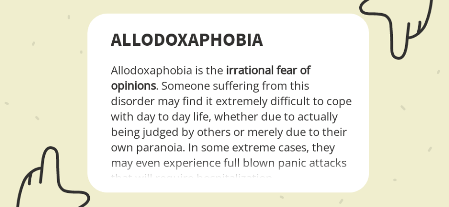 Methods for overcoming the phobia of the opinions of others (allodoxophobia)