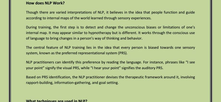 NLP what it is and how it can help you without training and practice