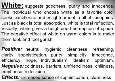 What does white mean in psychology?