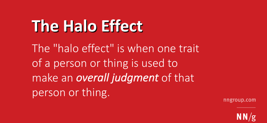 What is the halo effect: examples of use