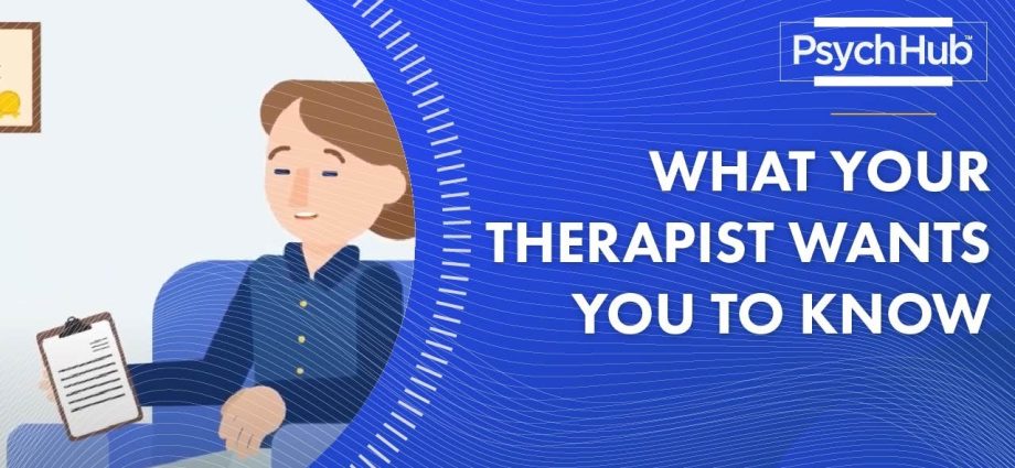 What Your Therapist Wants to Hear