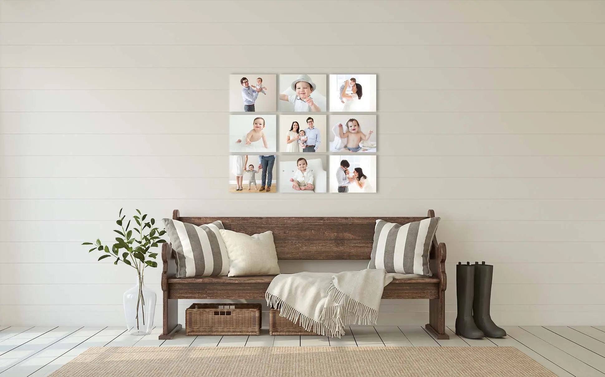 Why do we hang pictures of loved ones at home?
