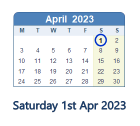 Congratulations on 1 April 2023