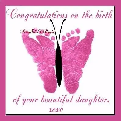 Congratulations on the birth of your daughter