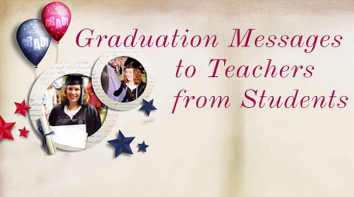 Congratulations to teachers on graduation from students