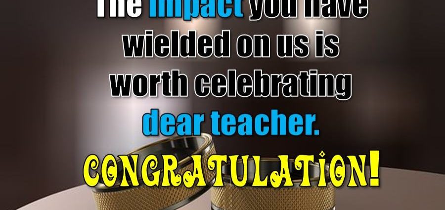 Congratulations to teachers on the last call