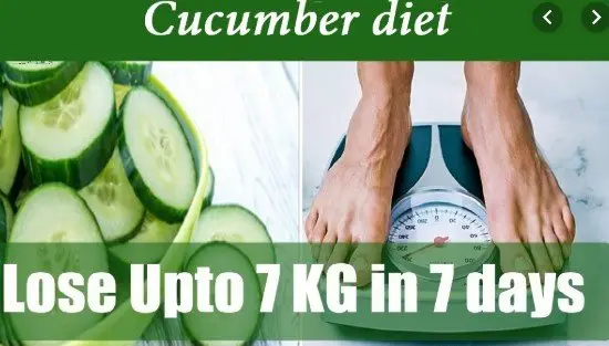 Cucumber diet for weight loss by 10 kg