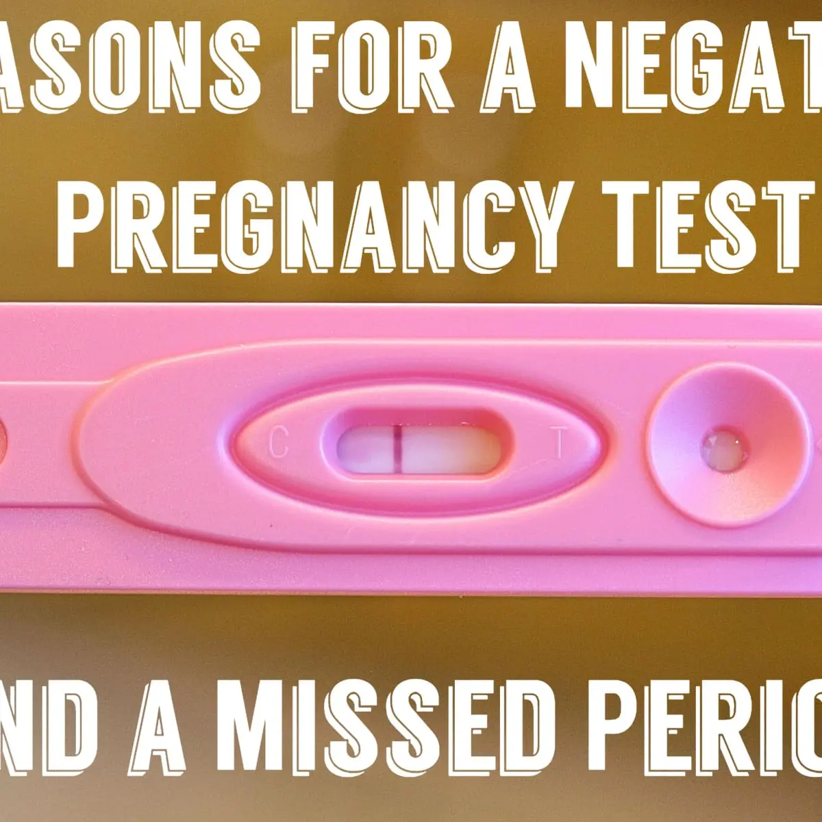 Delayed menstruation by 1 day with a negative test