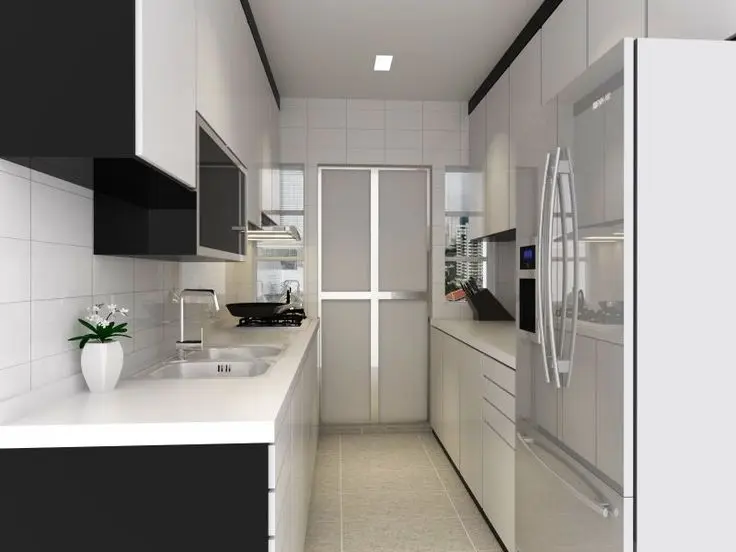 Design of a narrow kitchen in 2022: 20 best photos