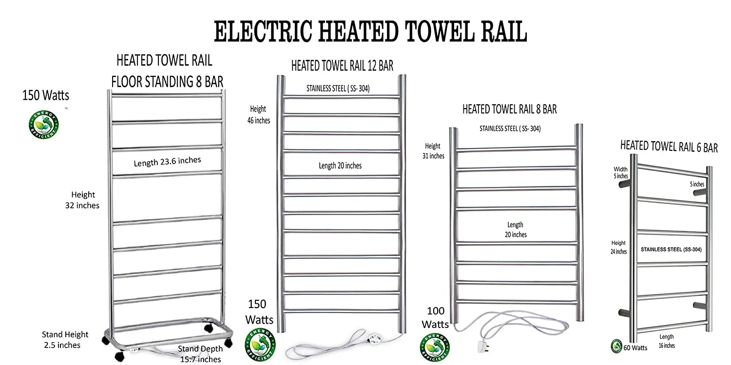 Dimensions of bathroom towel warmers