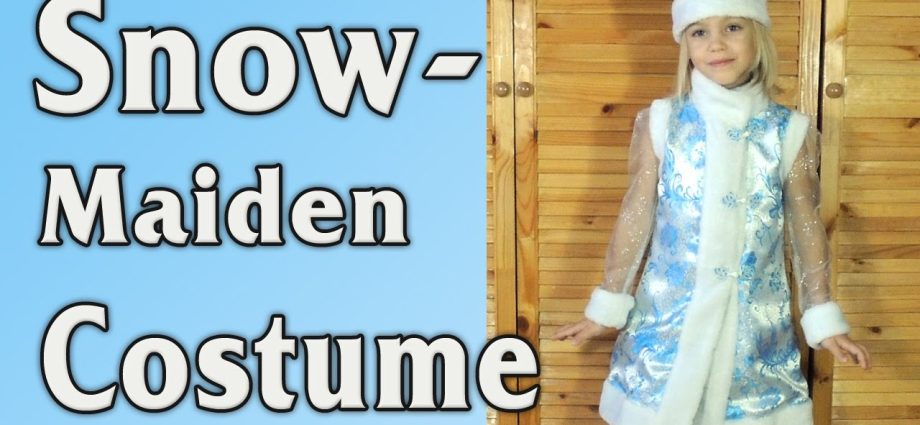 Do-it-yourself Snow Maiden costume for a girl