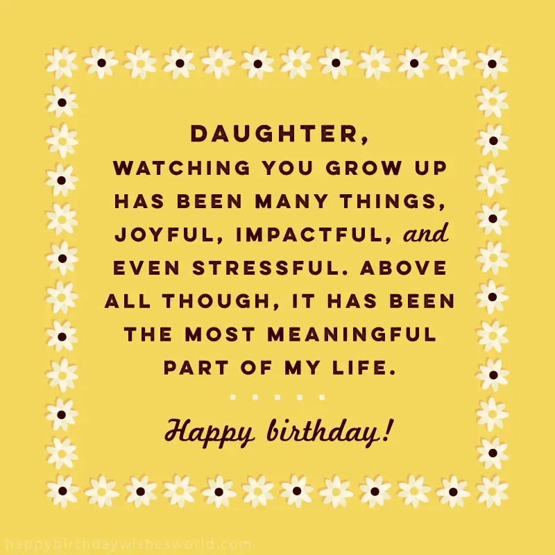 Happy birthday to daughter