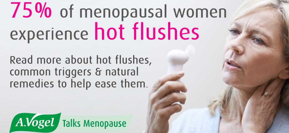 Hot flashes with menopause in women