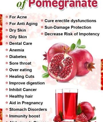 Pomegranate: health benefits and harms