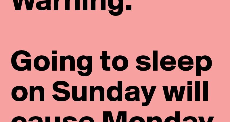 Sov från söndag till måndag