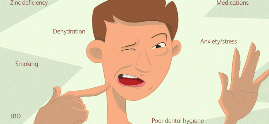 Sour taste in the mouth in adults