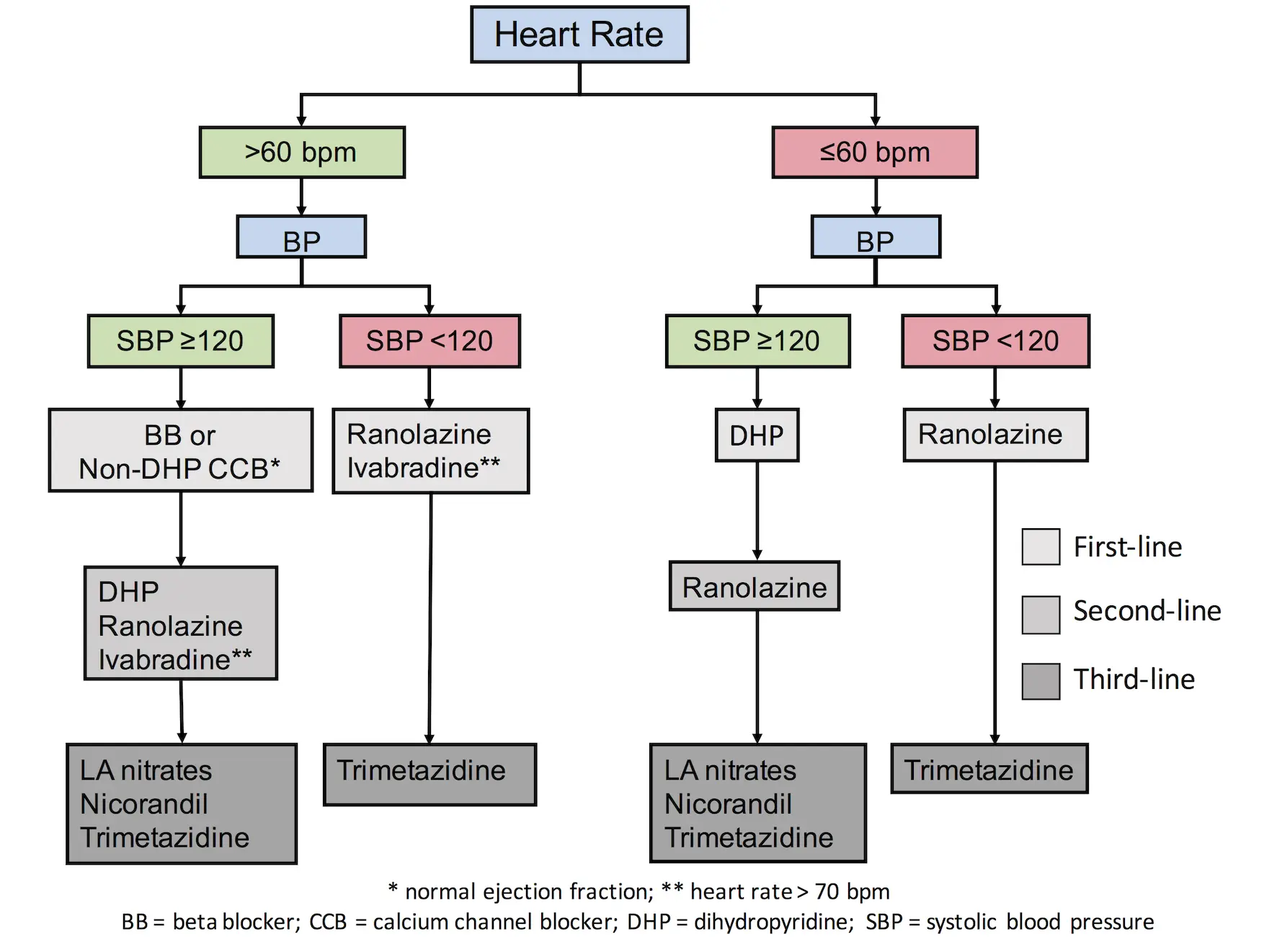 The best treatments for angina in adults